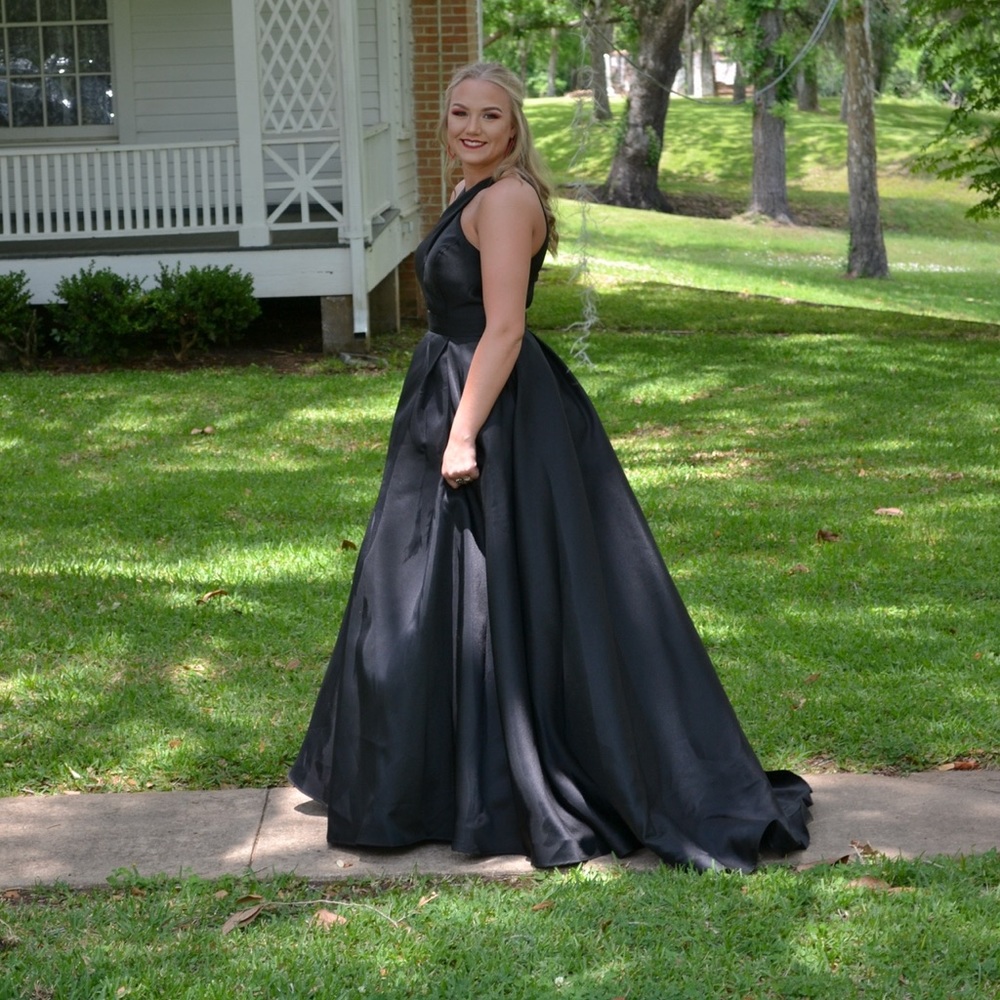 JVN Jovani Ball gown black prom dress